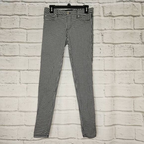 Tripp NYC Daang Goodman Houndstooth Skinny Pants Black & White Size 1 - Picture 1 of 12